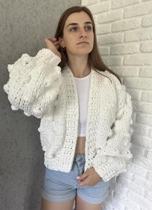 Мʼякий плюшевий кардиган