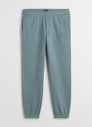 S новые h&m фирменные мужские спортивные штаны хлопковые джоггеры slim fit