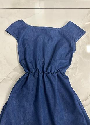 Платье джинсовое, платье вырез на спинке 2