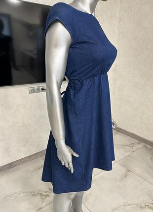 Платье джинсовое, платье вырез на спинке 7