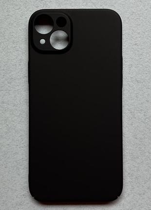 Apple iphone 15 plus чохол-накладка (бампер) чорний, пластиковий, матовий
