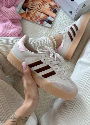 Женские кроссовки samba platform beige