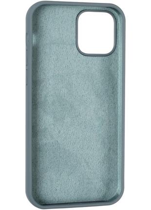 Чехол apple original full soft case на iphone 12 / 12 pro granny grey 5