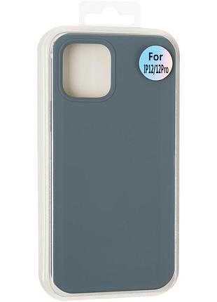 Чехол apple original full soft case на iphone 12 / 12 pro granny grey 8