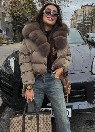Продам зимову куртку з хутором песца