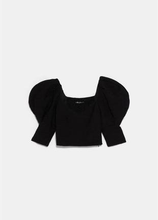 Топ с рукавами объемными zara