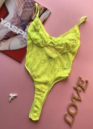 Женское сексуальное салатовое боди asos