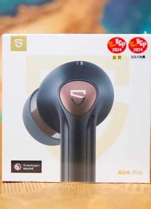 Наушники soundpeats air 4 pro black, anc шумоподавление, поддержка aptx lossless