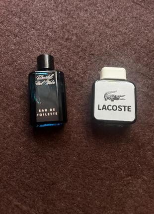 Оригінальні вінтажні мініатюрні парфуми для чоловіків 🐊 lacoste/cool water davidoff