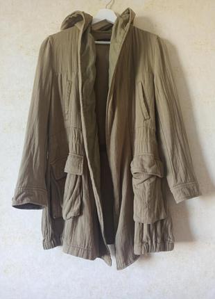 Стильная бохо куртка парка накидка из льна и хлопка zara, лен, лён, лен lino