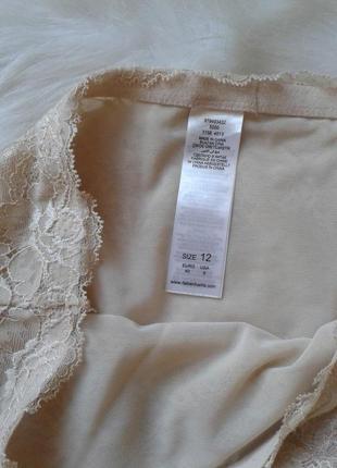 Високі бежеві мереживні трусики debenhams5 фото