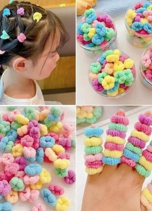 Гумки для волосся дитячі маленькі набір 6 шт. — подарунок при замовленні від 150 грн