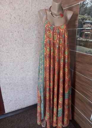 Шикарное шелковое платье boho fashion