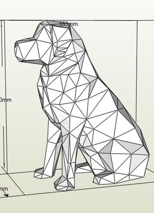 Paperkhan конструктор из картона 3d фигура собака пёс паперкрафт papercraft подарочный набор сувернир игрушка7 фото