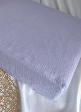 Детские муслиновые простыни на резинке, размер 60*120 (#6111)