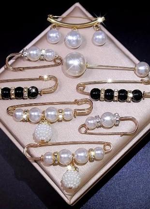 Булавка голка брошка перлинні кульки — подарунок при замовленні від 200 грн