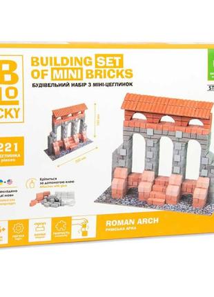 Будівельний набір для творчості з міні-цеглинок blocky римська арка strateg (31018)