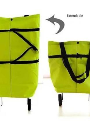 Тканевая тележка 5л. для покупок сумка-тележка с колесами складная сумка для продуктов разные цвета5 фото