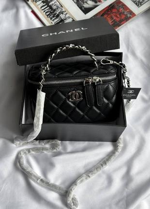 Сумка в стилі chanel premium срібна фурнітура