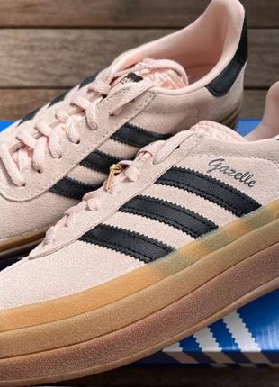 Кросівки жіночі adidas gazelle bold wonder quartz black gum (ie0429)