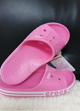 Крокс слайд баябенд рожеві crocs bayaband slide electric pink