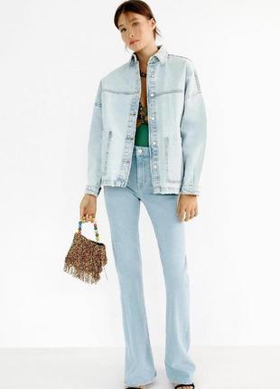 Джинсова куртка оверсайз  zara