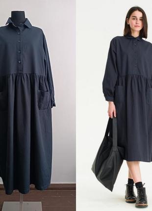 Платье ella с двумя карманами, темно-синий olive , one size
