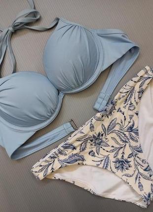 70в, 75а-в h&m восхитительный эффектный раздельный купальник с тройным пуш-ап на а-в, анти хлор
