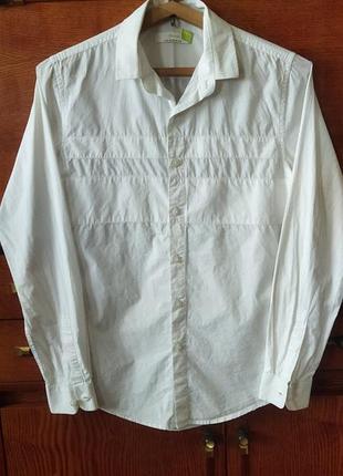 Коттонова біла сорочка р.xs (42-44) "topman"