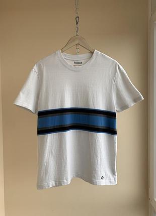 Базовая белая плотная оверсайз футболка stance joan oversized в полоску arket cos uniqlo norse projeces acne studios s