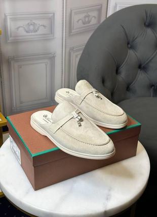 Шльопанці мюлі жіночі в стилі loro piana