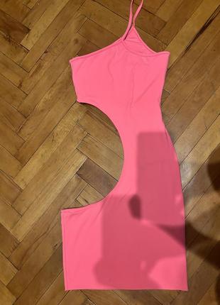 Плаття prix ярко рожеве мини