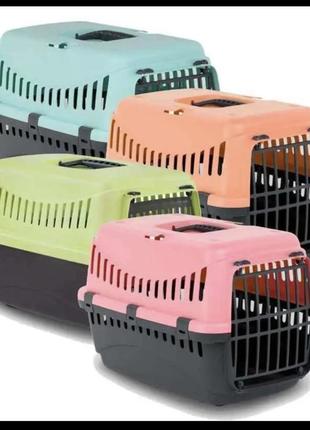 Переноска для собак и кошек bergamo gipsy 1 small металлическая дверь 46x31x32 см до 6 кг