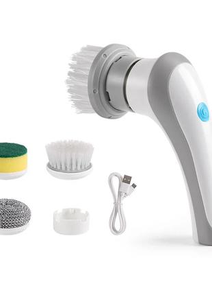 Щётка для мытья посуды с насадами аккумуляторная electric cleaning brush