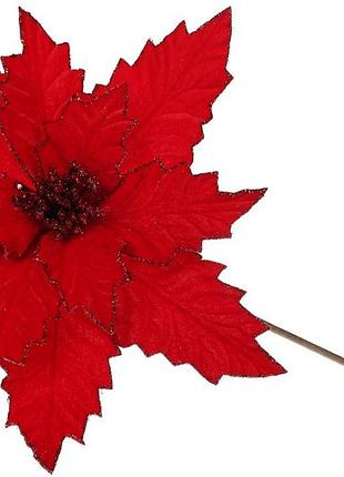 Декоративный цветок пуансеттия 50см, цвет - красный 333-417 товар от производителя