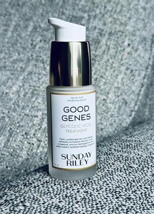 Sunday riley good genes all-in-one aha lactic acid treatment ⚪️⚪️⚪️ засіб для гладкої молодої шкіри з молочною кислотою