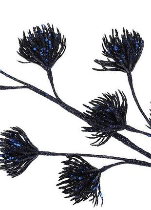 Декоративна гілка з шишками 70см, колір - північний синій 333-573 - 12 шт упаковка товар від виробника