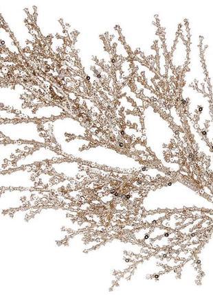 Декоративна гілка 58см, колір - рожеве золото 333-538 - 12 шт упаковка товар від виробника