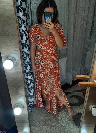 Лёгкое платье в цветочный принт