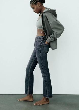 High-rise stove pipe trf jeans  джинсы zara женские4 фото