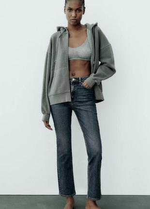 High-rise stove pipe trf jeans  джинсы zara женские1 фото