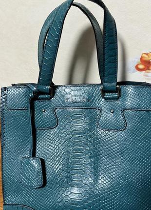 Брендова сумка,шкіряна сумка celine,зелена сумка жіноча,велика сумка офісна