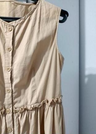 Бежева сукня, бежевий сарафан2 фото