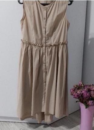 Бежева сукня, бежевий сарафан