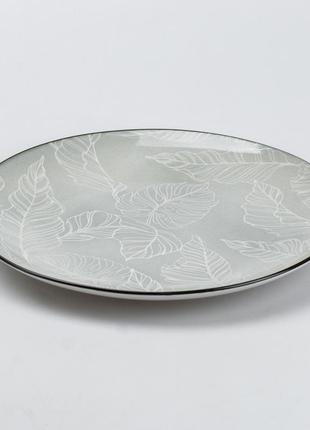 Столовый сервиз тарелок 24 штуки керамических на 6 персон серый5 фото