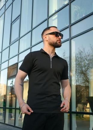 Мужское поло с молнией