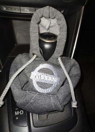 Чехол кофта худи аксессуар на кпп car hoodie ниссан nissan серый подарок автомобилисту 10070