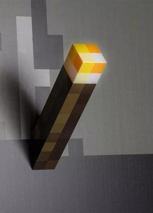 Led дитячий нічник (світильник) факел в стилі minecraft | майнкрафт