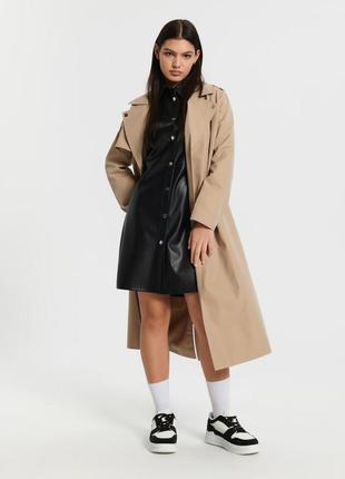 Bershka фірмова сукня з екошкіри, плаття 🖤