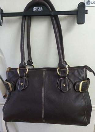 Сумка шопер через плечо женская кожа bergamo индии